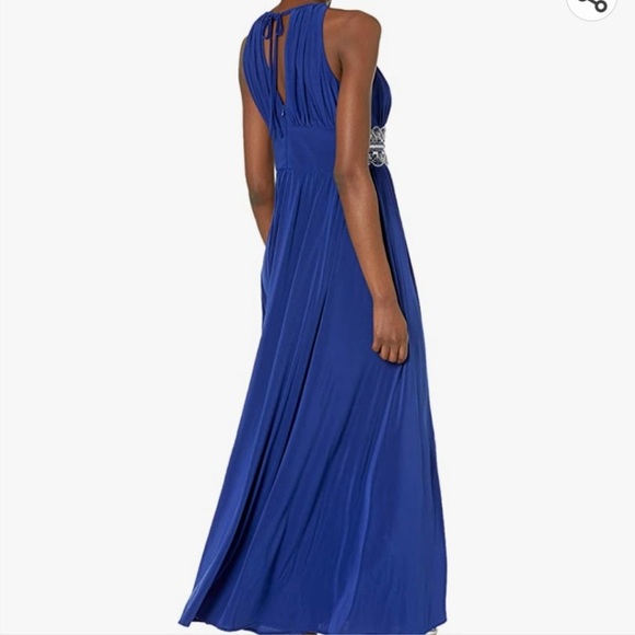 R&M Richards Embellished Waist Gathered Halter Dress Women’s Size 8 Petite - Picture 14 of 17